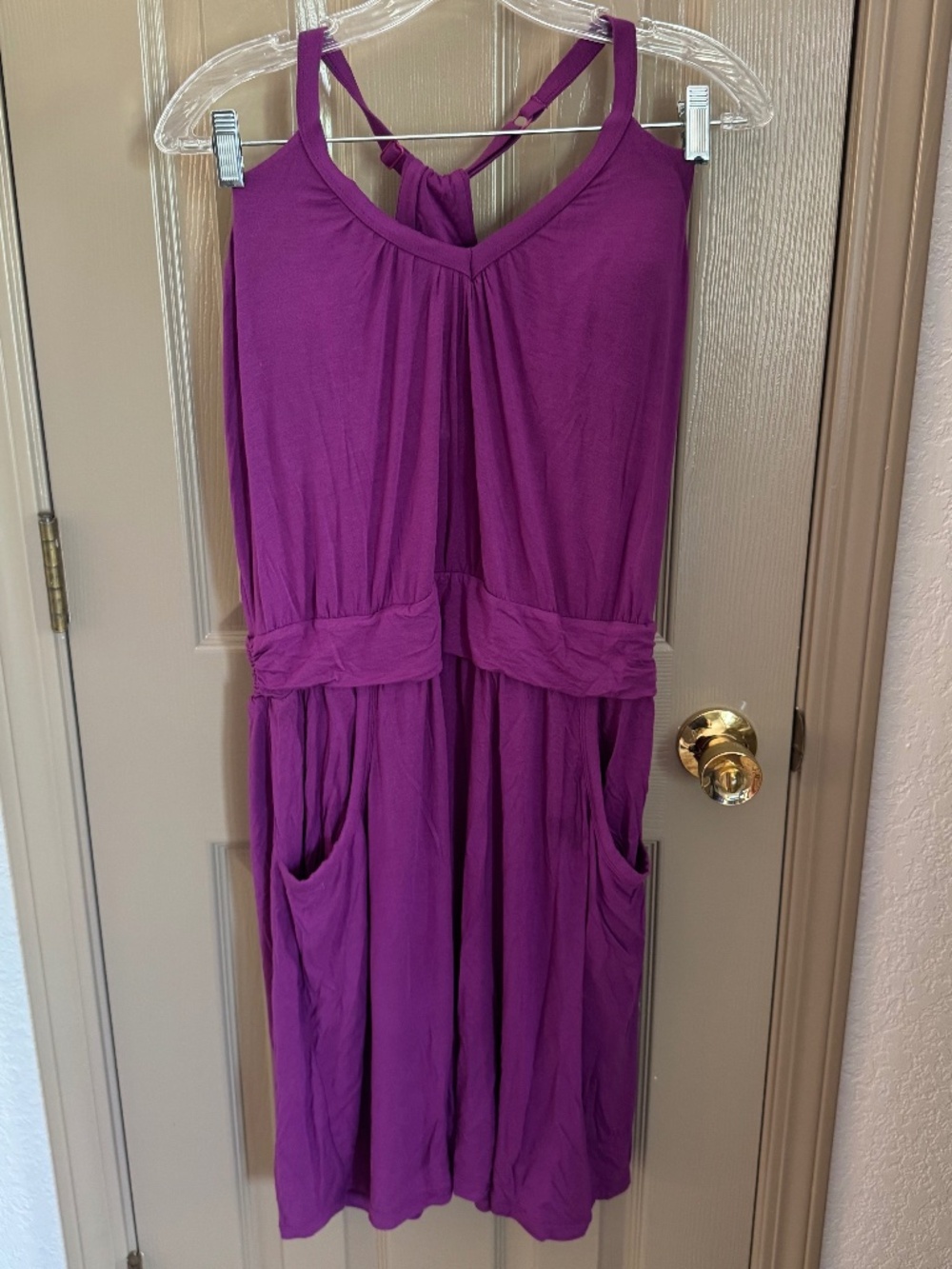 Athleta midi dress w/ shelf bra purple Sz XL